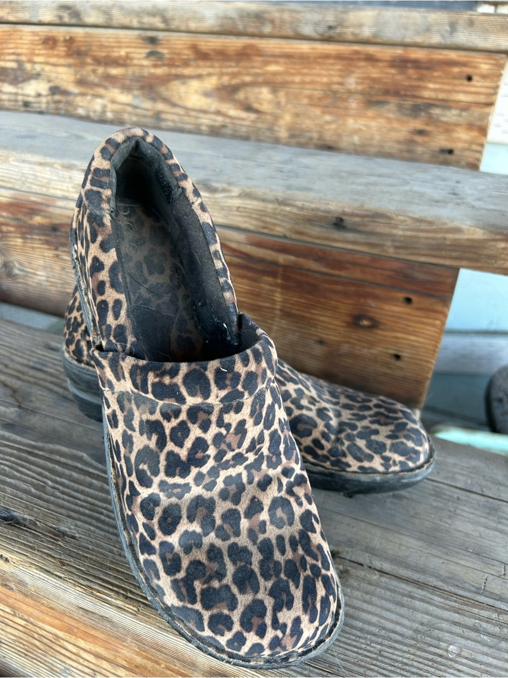 boc Leopard Print Slip-On Mules in Brown and Black